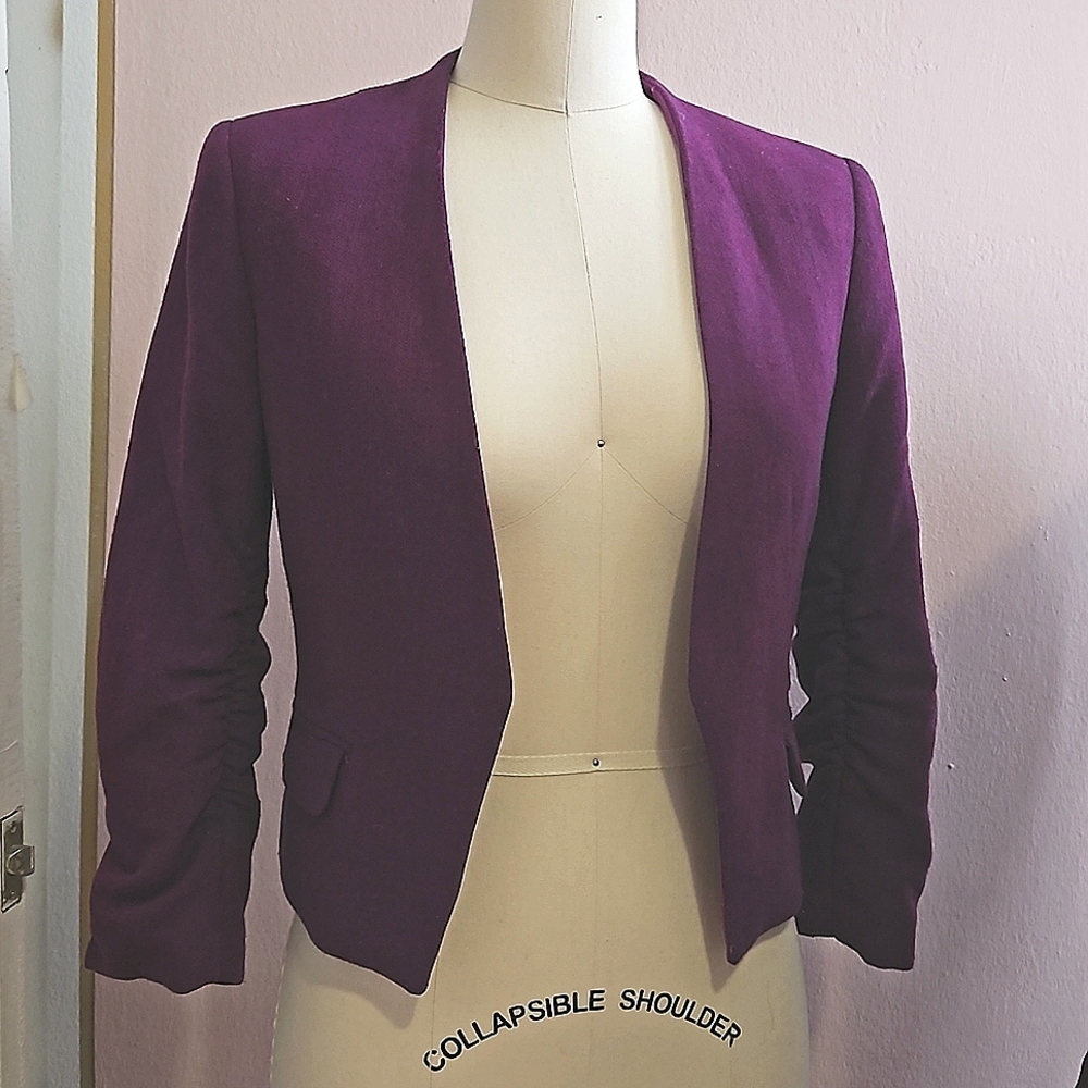 Fuchsia 'Wool-Like' blazer size 4 (XS)
